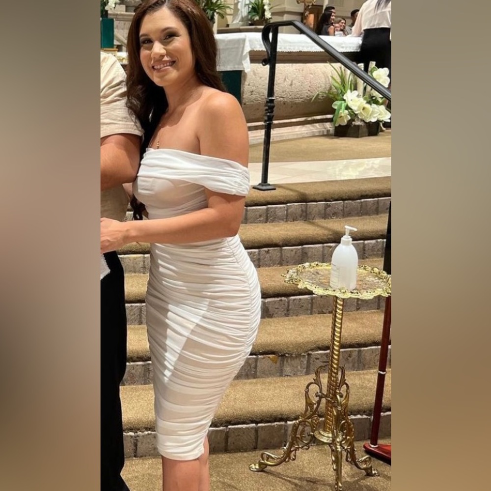White /nude dress